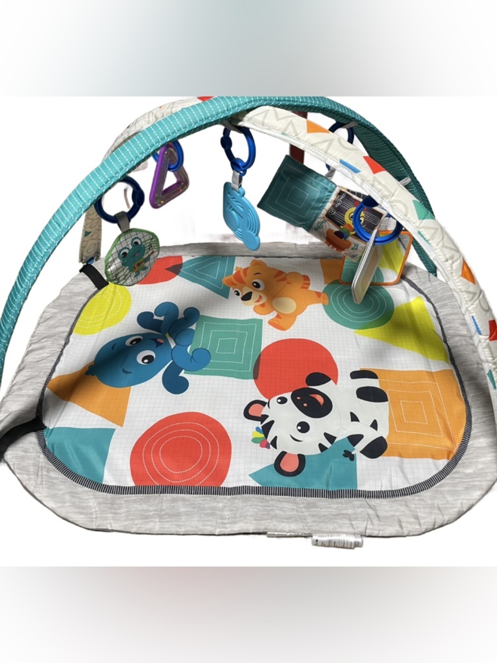 Baby Einstein Colorful Animal Baby Play Gym - Teal, Orange, Red, Blue, White